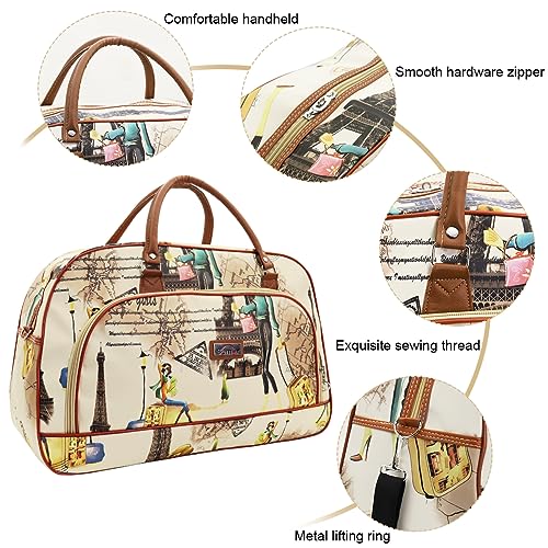 PALAY® Duffle Bags Travel Bags for Women PU Waterproof Large Travel Duffel Bag Carry on Shoulder Bag with Shoulder Strap for Trip X2 PALAY® Duffle Bags Travel Bags for Women PU Waterproof Large Travel Duffel Bag Carry on Shoulder Bag with Shoulder Strap for Trip X2